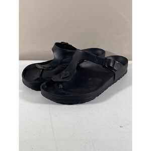 Birkenstock Gizeh Essentials EVA Thong Sandal Black Rubber Size Women's 10
